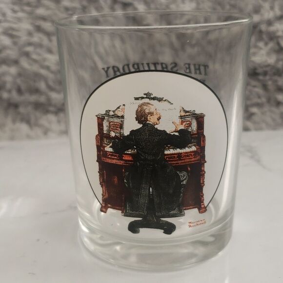 NORMAN ROCKWELL- The Saturday Evening Post Vintage Glasswear Collection - Picture 1 of 4